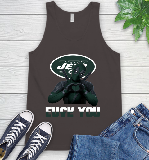 NHL New York Jets Deadpool Love You Fuck You Football Sports Tank Top 6