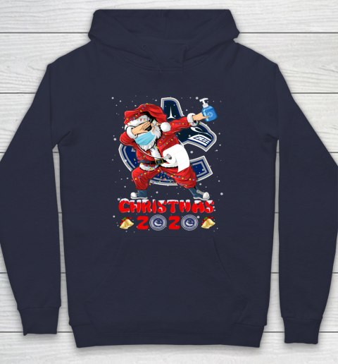 Vancouver Canucks Funny Santa Claus Dabbing Christmas 2020 NHL Hoodie 2