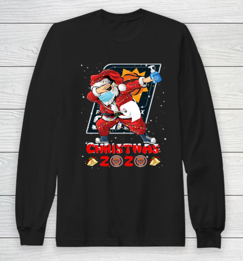Phoenix Suns Funny Santa Claus Dabbing Christmas 2020 NBA Long Sleeve T-Shirt