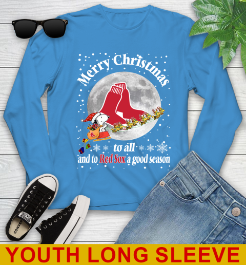 Boston Red Sox Merry Christmas To All And To Red Sox A Good Season MLB Baseball Sports Youth Long Sleeve 8