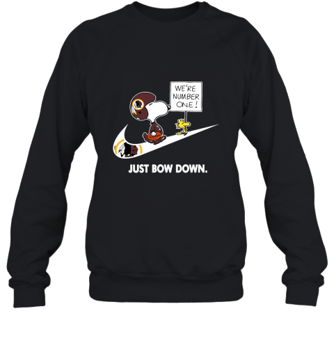 Washington Redskins Are Number One – Just Bow Down Snoopy Sweatshirt