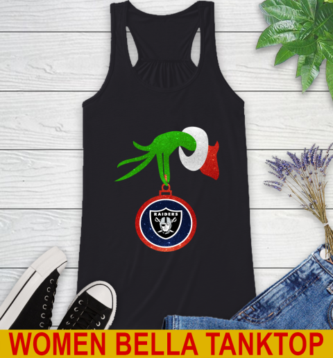 Oakland Raiders Grinch Merry Christmas NFL Football Racerback Tank 2