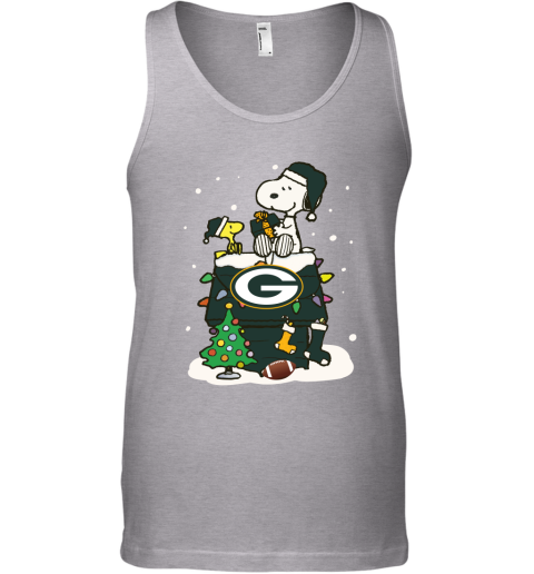 A Happy Christmas With Green Bay Packers Snoopy Tank Top