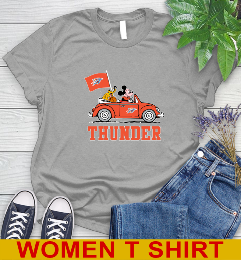 NBA Basketball Oklahoma City Thunder Pluto Mickey Driving Disney Shirt Women's T-Shirt 11