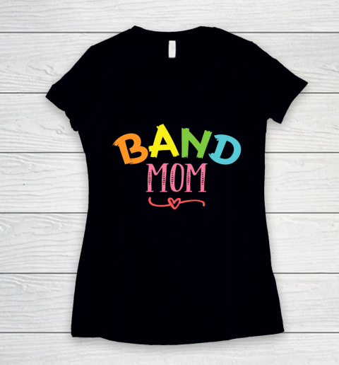Mother's Day Funny Gift Ideas Apparel  band mom colorful design gift T Shirt Women's V-Neck T-Shirt