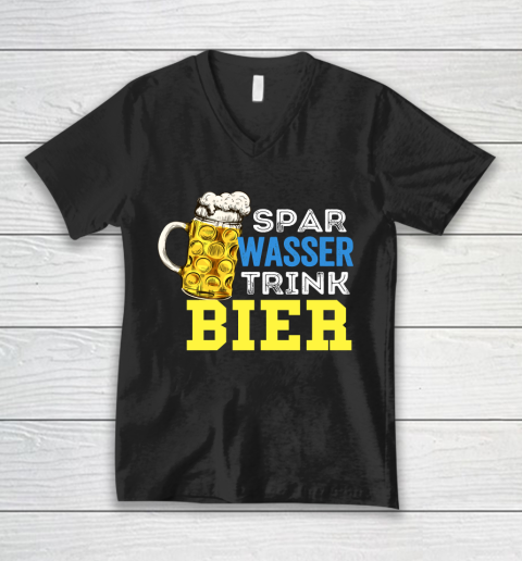 Beer Lover Funny Shirt Save Water Drink Beer Drink Alcohol Drink Party Saying V-Neck T-Shirt