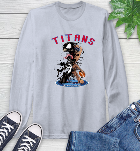 NFL Tennessee Titans Football Venom Groot Guardians Of The Galaxy Long Sleeve T-Shirt 6