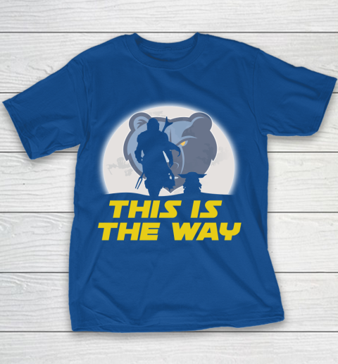 Memphis Grizzlies NBA Basketball Star Wars Yoda And Mandalorian This Is The Way Youth T-Shirt 6
