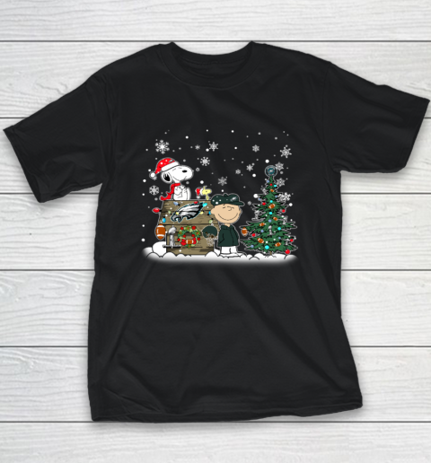 NFL Philadelphia Eagles Snoopy Charlie Brown Christmas Football Super Bowl Youth T-Shirt