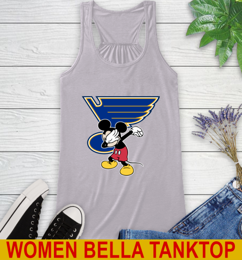 St.Louis Blues NHL Hockey Dabbing Mickey Disney Sports Racerback Tank 5