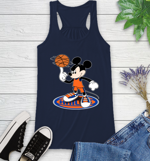 NBA Basketball New York Knicks Cheerful Mickey Disney Shirt Racerback Tank 11