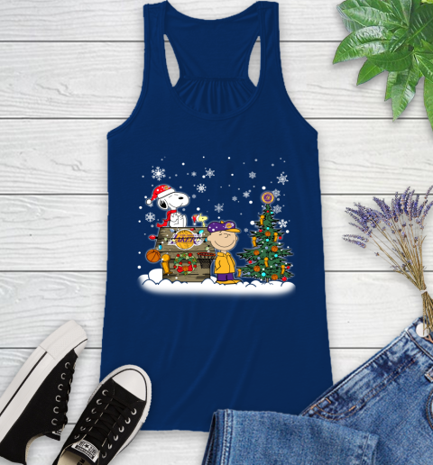 Los Angeles Lakers NBA Basketball Christmas The Peanuts Movie Snoopy Championship Racerback Tank 8