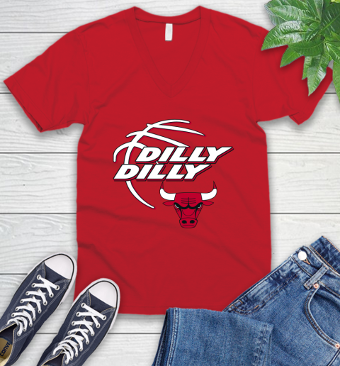 NBA Chicago Bulls Dilly Dilly Basketball Sports V-Neck T-Shirt 7