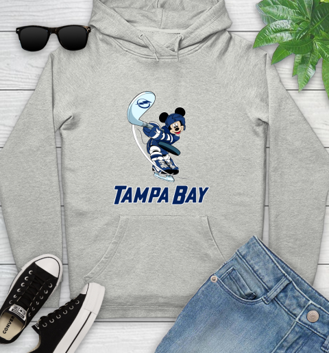 NHL Hockey Tampa Bay Lightning Cheerful Mickey Mouse Shirt Youth Hoodie 2