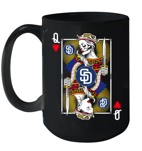 MLB Baseball San Diego Padres The Queen Of Hearts Card Shirt Ceramic Mug 15oz