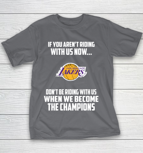 NBA Los Angeles Lakers Basketball We Become The Champions Youth T-Shirt 5