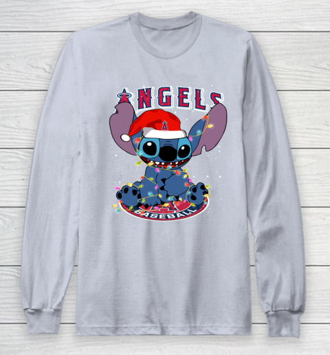 Los Angeles Angels MLB noel stitch Baseball Christmas Long Sleeve T-Shirt 4