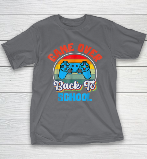 Back to School Funny Game Over Teacher Student Controller Youth T-Shirt 12