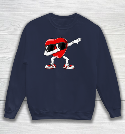 Dabbing Heart Funny Gifts Mens Kids Boys Valentines Day Sweatshirt 2