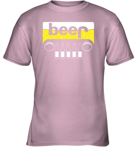 dry5 beer and jeep shirts youth t shirt 26 front light pink