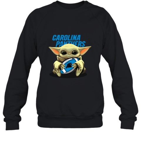 Baby Yoda Loves The Carolina Panthers Star Wars NFL Sweatshirt