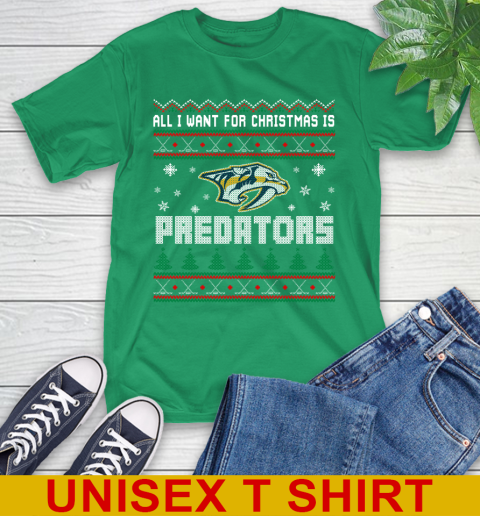 Nashville Predators NHL Hockey All I Want For Christmas Is My Team Sports 7