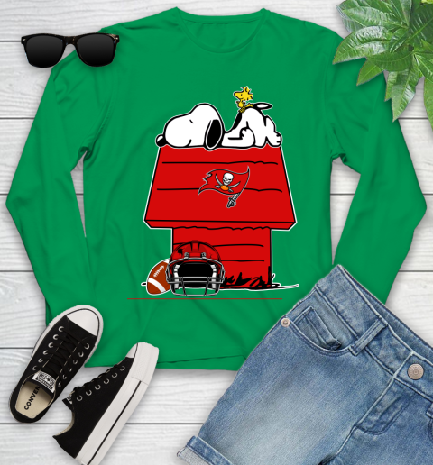 Tampa Bay Buccaneers NFL Football Snoopy Woodstock The Peanuts Movie Youth Long Sleeve 6