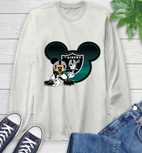 NFL Oakland Raiders Mickey Mouse Disney Football T Shirt Long Sleeve T-Shirt 12