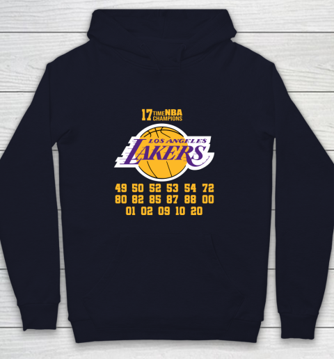 Los Angeles Lakers Finals Champions 17 Time Nba Champions Youth Hoodie 2