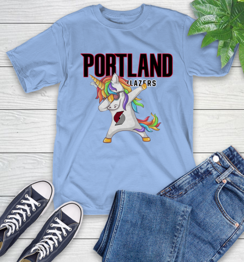 Portland Trail Blazers NBA Basketball Funny Unicorn Dabbing Sports T-Shirt 11