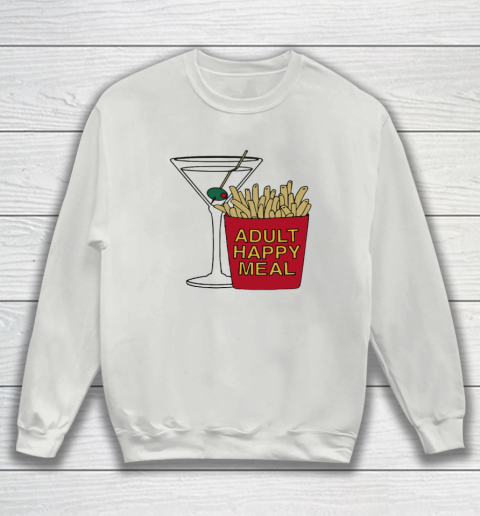 Adult Happy Meal Martini And Fries Sweatshirt 3