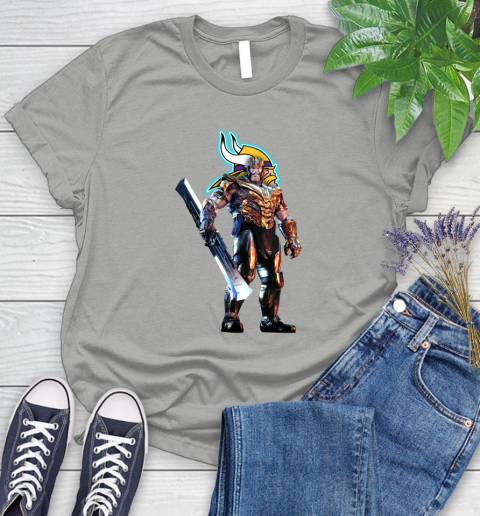 NFL Thanos Gauntlet Avengers Endgame Football Minnesota Vikings Women's T-Shirt 10