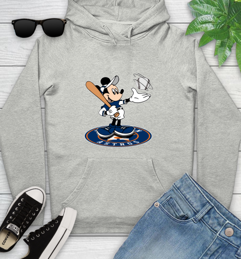 MLB Baseball Houston Astros Cheerful Mickey Disney Shirt Youth Hoodie 2