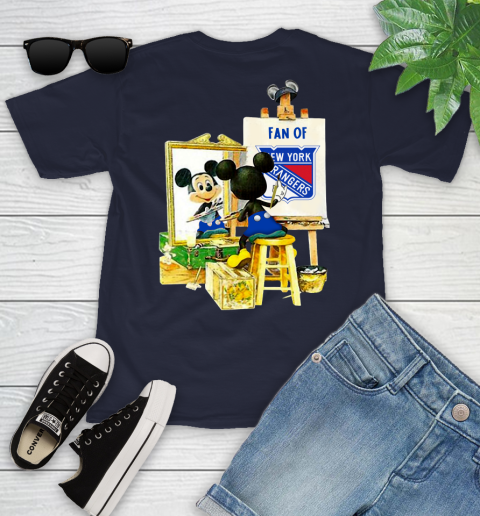 NHL Hockey New York Rangers Mickey Drawing Shirt 95