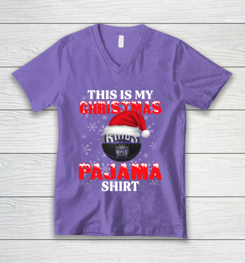 Sacramento Kings This Is My Christmas Pajama Shirt NBA V-Neck T-Shirt 8