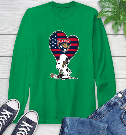Florida Panthers NHL Hockey The Peanuts Movie Adorable Snoopy Long Sleeve T-Shirt 7