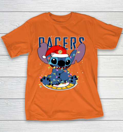 Indiana Pacers NBA noel stitch Basketball Christmas Youth T-Shirt 3