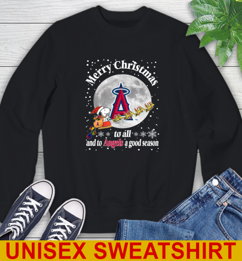 Los Angeles Angels Merry Christmas To All And To Angels A Good Season MLB Baseball Sports Sweatshirt