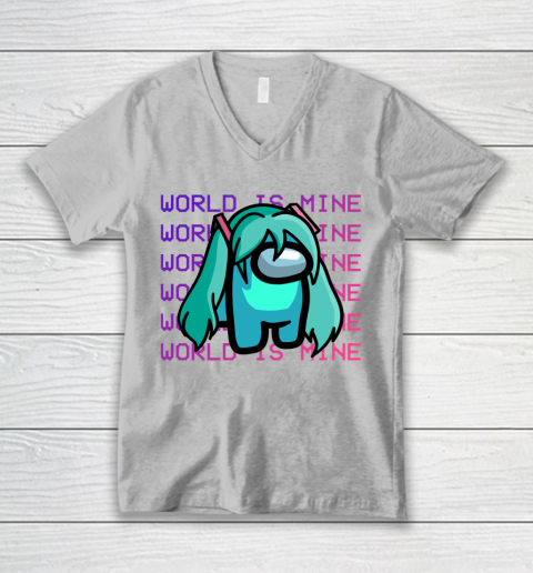 Among Us Shirt Hatsune Miku Imposter V-Neck T-Shirt 3