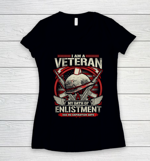 Veteran Oath Of Enlistment Women's V-Neck T-Shirt