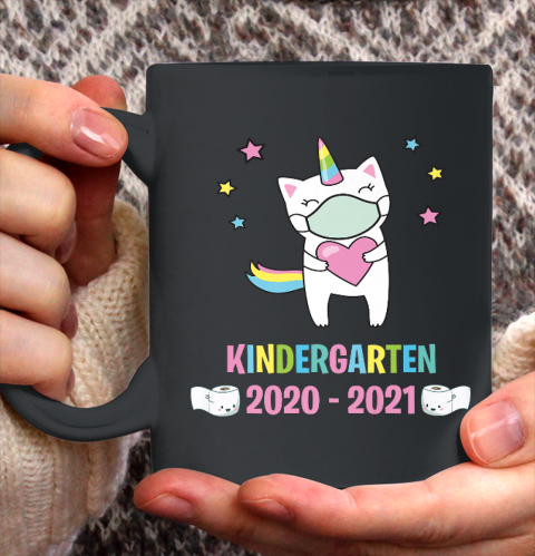 Quarantine Unicorn Hello Kindergarten 2020 Back To School Ceramic Mug 11oz