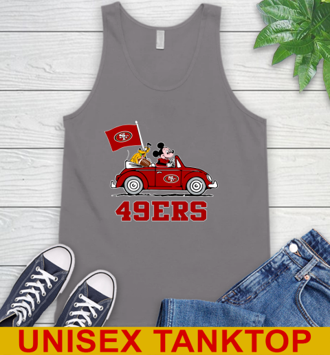 NFL Football San Francisco 49ers Pluto Mickey Driving Disney Shirt Tank Top 7