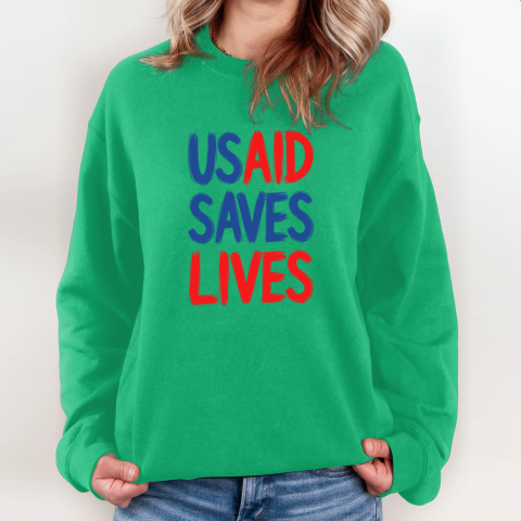 zrxm usaid saves lives sweatshirt 35 front irish green