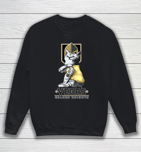 NHL My Cat Loves Vegas Golden Knights Hockey Sweatshirt