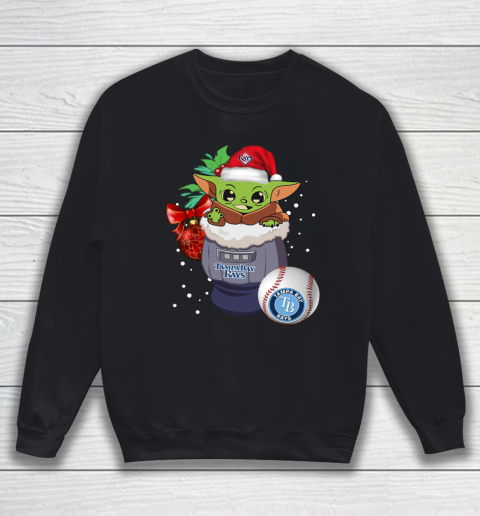 Tampa Bay Rays Christmas Baby Yoda Star Wars Funny Happy MLB Sweatshirt