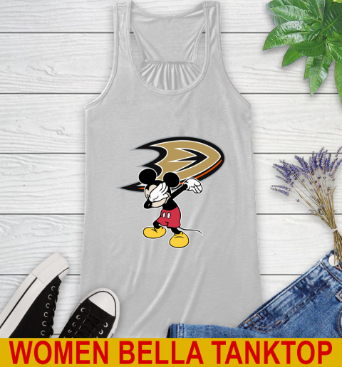 Anaheim Ducks NHL Hockey Dabbing Mickey Disney Sports Racerback Tank
