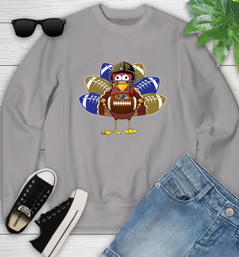 Baltimore Ravens Turkey Thanksgiving Day Youth Sweatshirt 4
