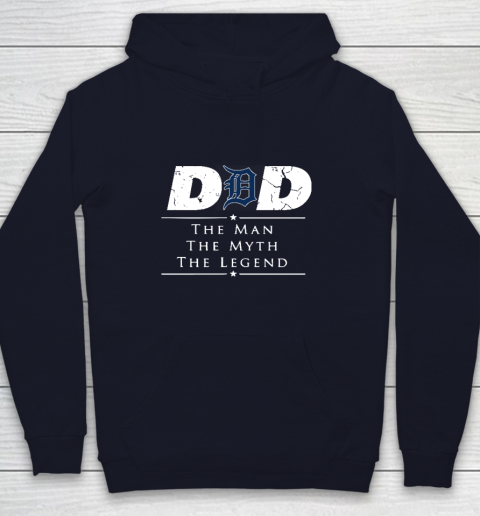 Detroit Tigers MLB Baseball Dad The Man The Myth The Legend Youth Hoodie 2