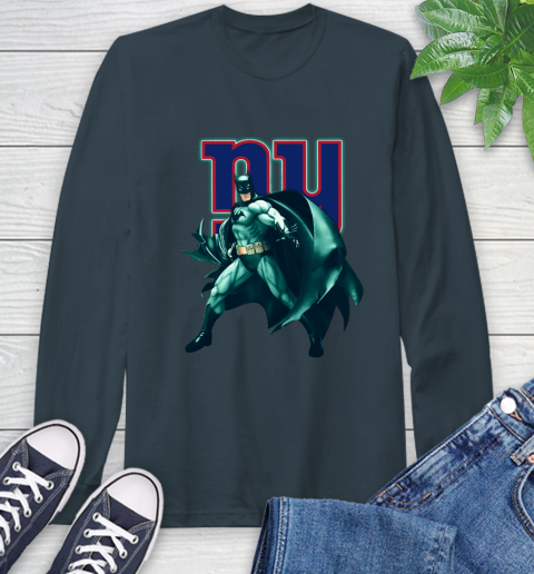 NFL Batman Football Sports New York Giants Long Sleeve T-Shirt 8