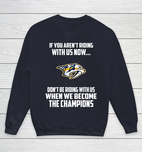 NHL Nashville Predators Hockey We Become The Champions Youth Sweatshirt 2